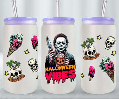 Halloween Vibes - glass can