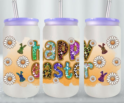 Happy Easter-10361 - glass can