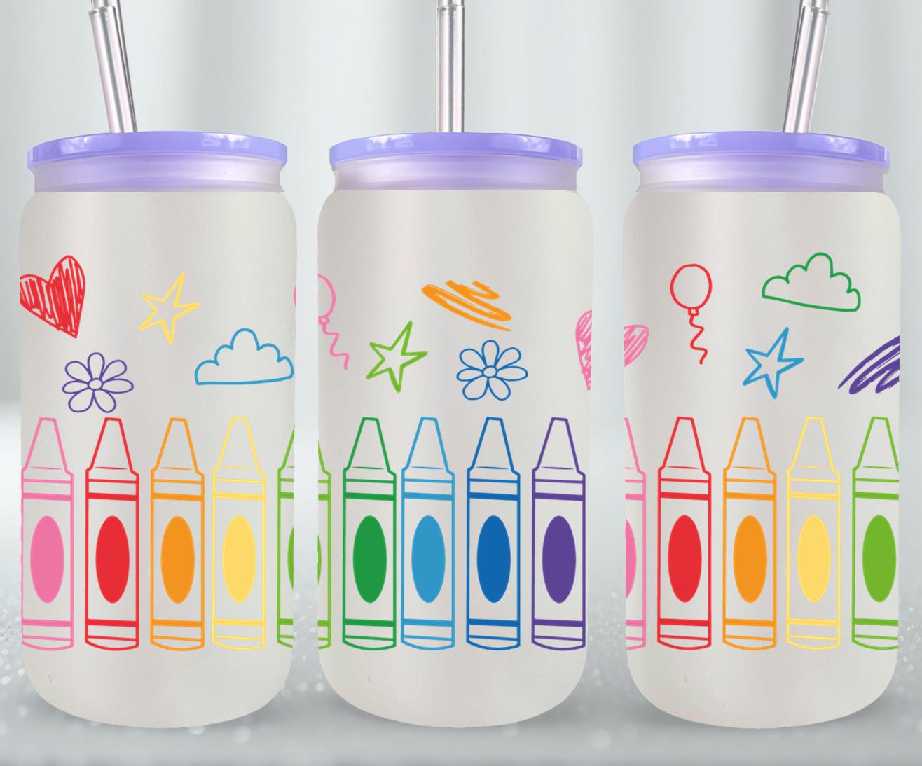 Back to School - glass can