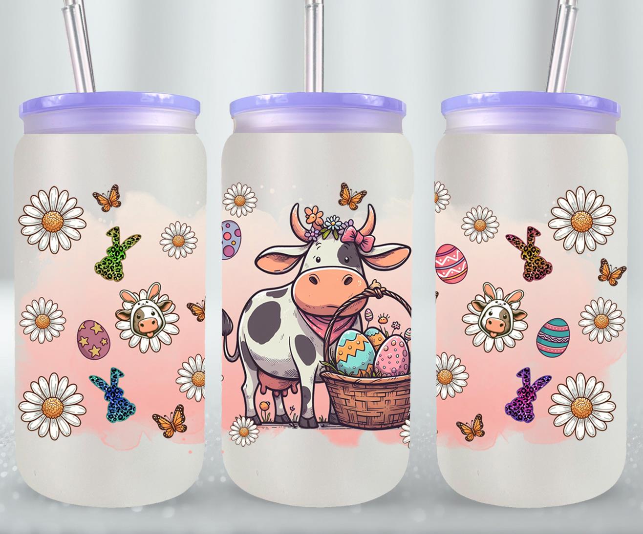 Cow Easter Day-10290 - glass can