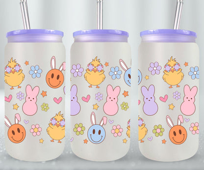 Smiley Easter-10462 - glass can