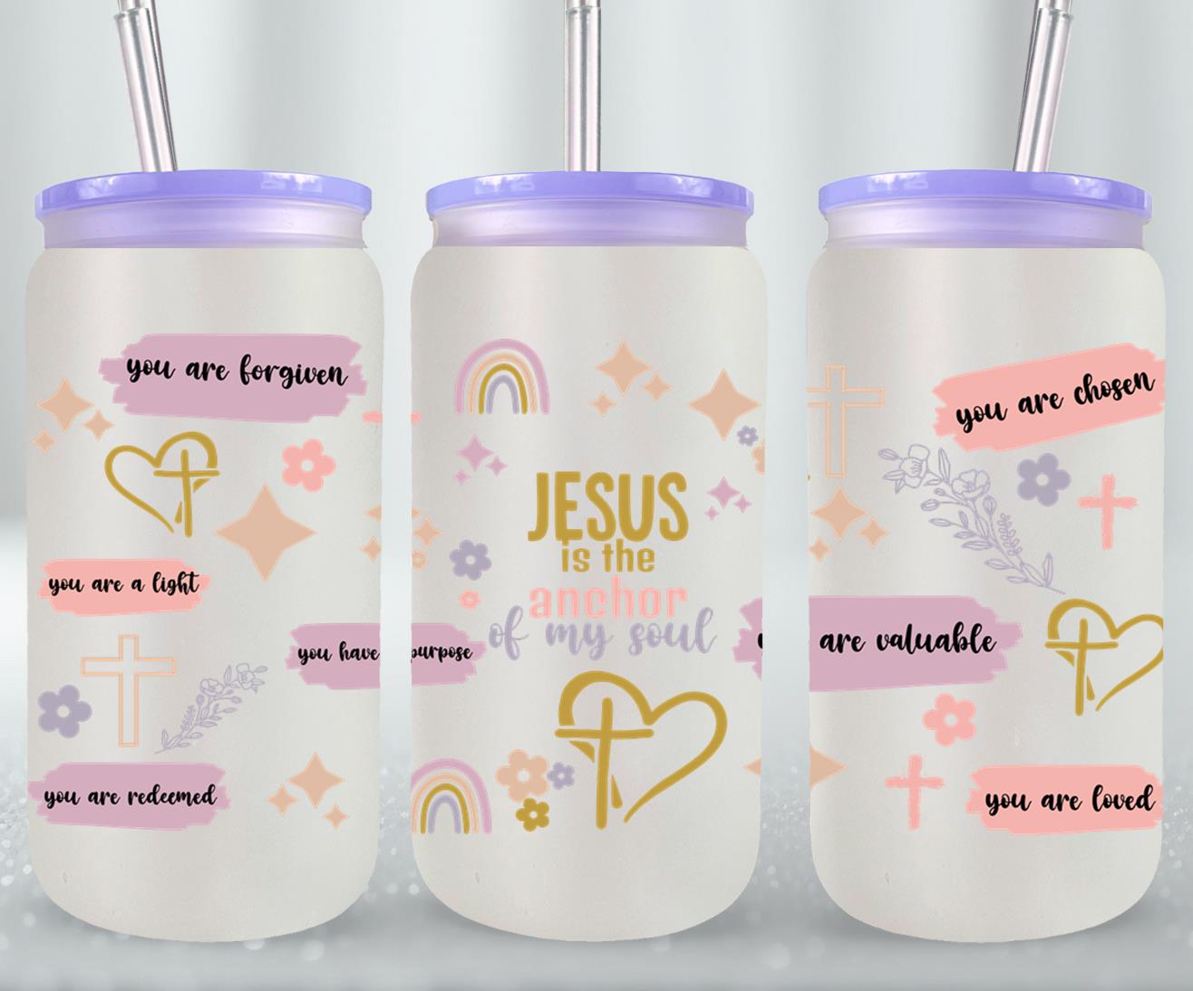 Jesus is the Anchor of my Soul-10211 - glass can