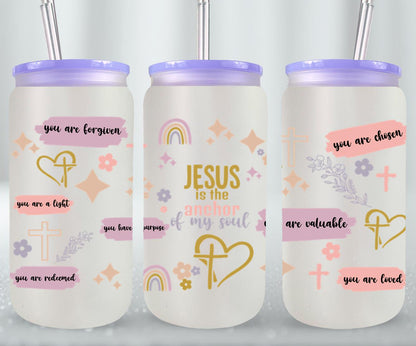 Jesus is the Anchor of my Soul-10211 - glass can