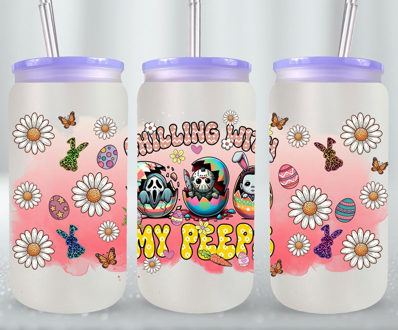 Easter Horror Killer-10335 - glass can