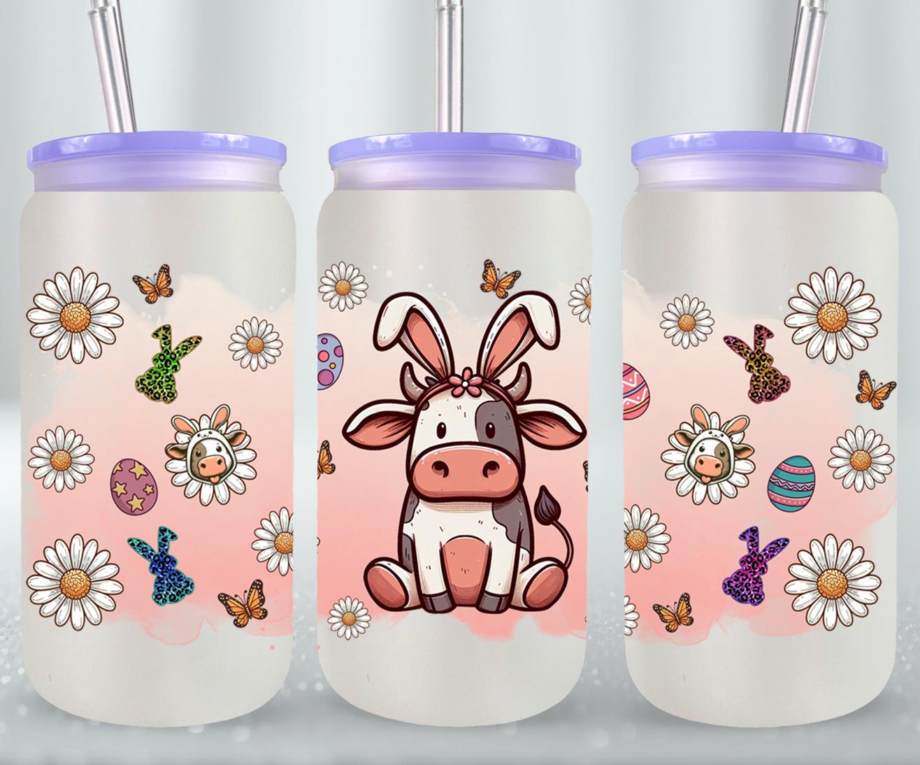 Cow Easter Day-10303 - glass can