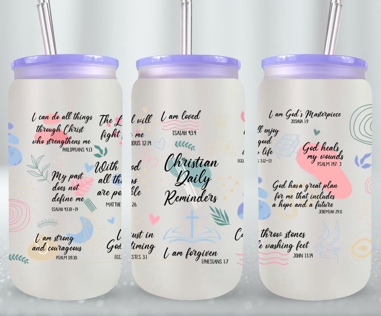 Christian Daily Reminders-10192 - glass can