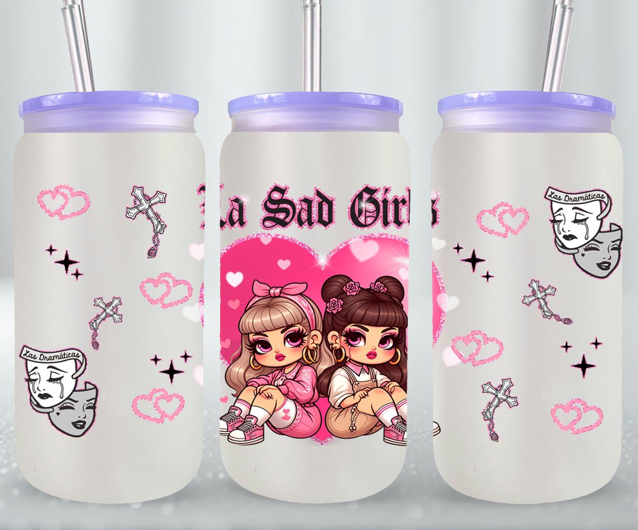 Las Sad Girl-10144 - glass can