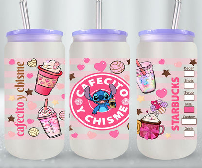 Cafecito y Chisme Alien-10062 - glass can