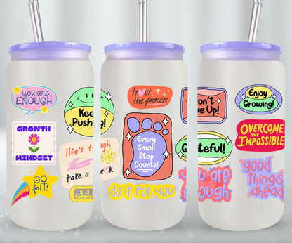 Every Small Step Counts - glass can