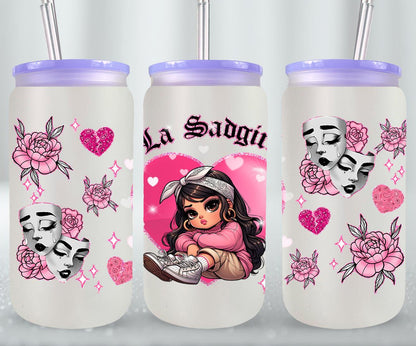 Las Sad Girl-10143 - glass can