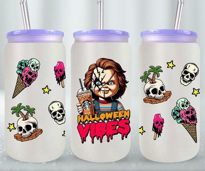 Halloween Vibes - glass can