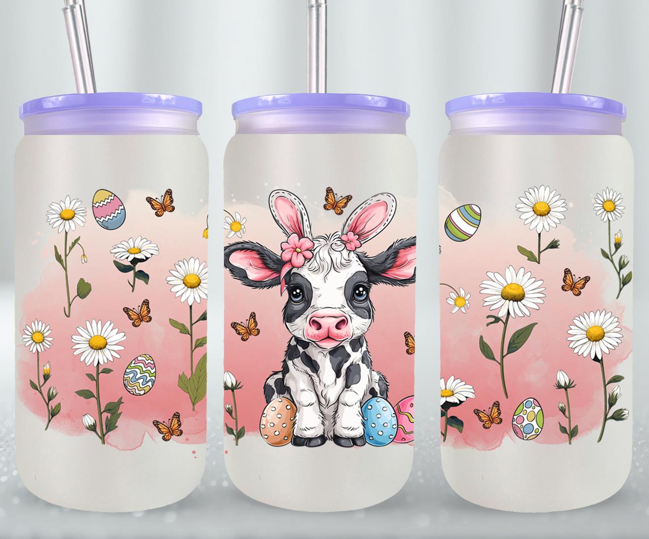 Cow Easter Day-10316 - glass can