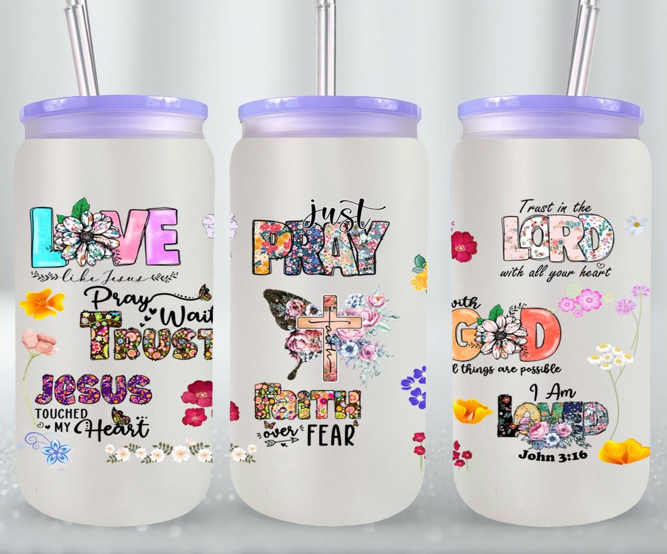 Just Pray-10213 - glass can