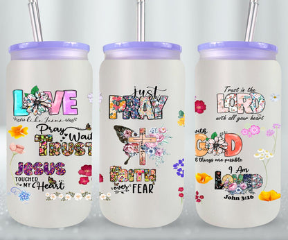 Just Pray-10213 - glass can