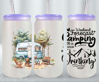 Adventure Camping - glass can