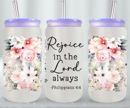 Rejoice In The Lord-10223 - glass can