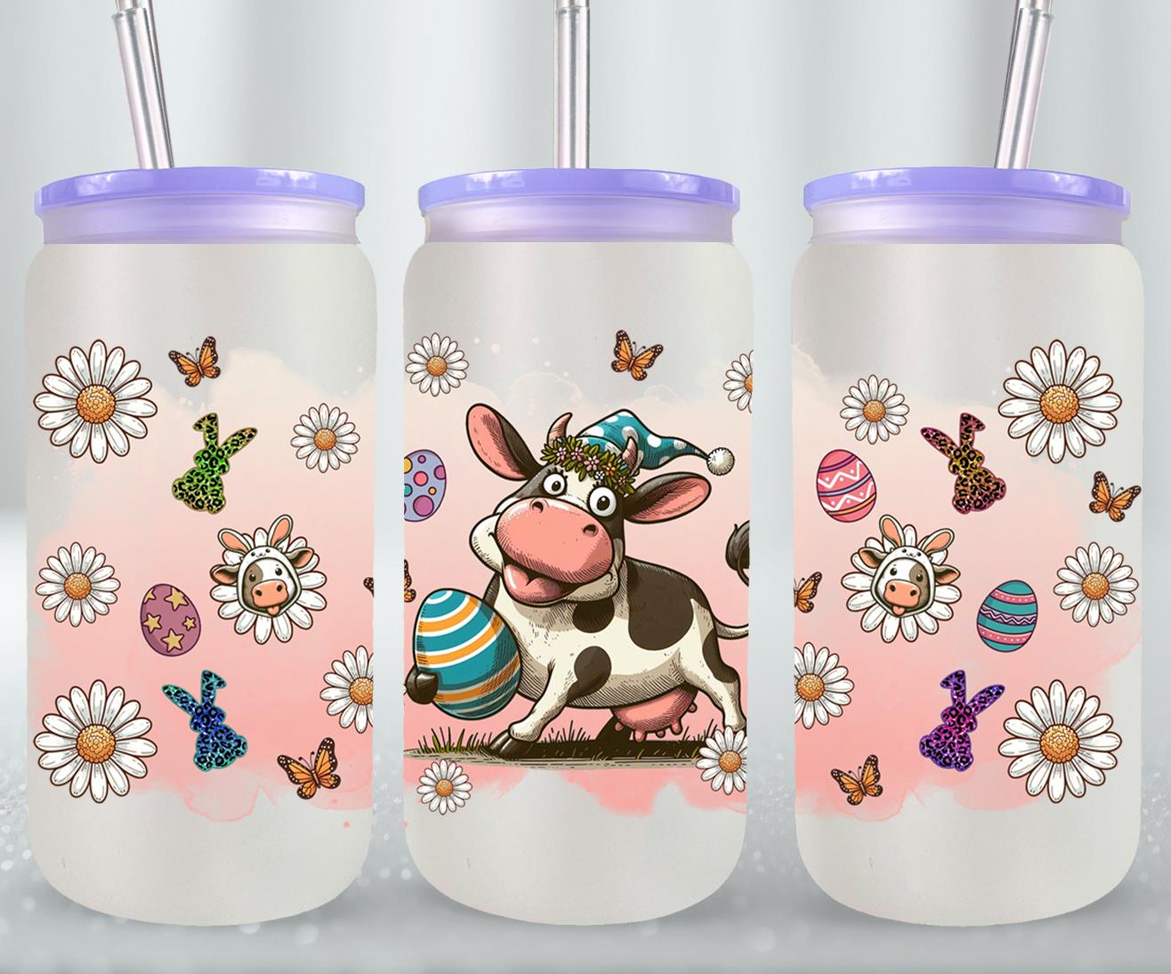 Cow Easter Day-10310 - glass can