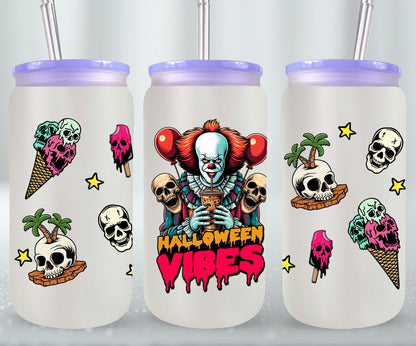 Halloween Vibes - glass can