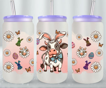 Cow Easter Day-10301 - glass can