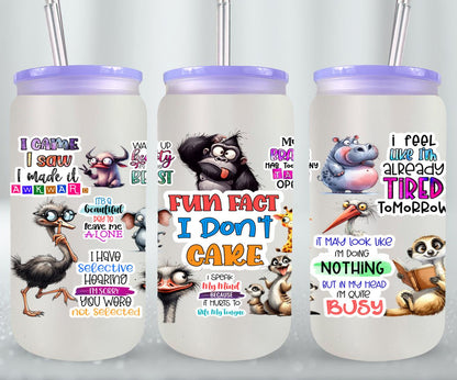 Fun Fact I Don?t Care-9889 - glass can