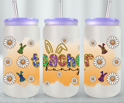 Teacher Bunny-10451 - glass can