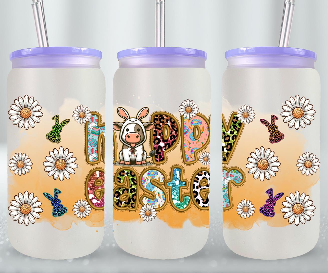 Cow Easter Day-10313 - glass can