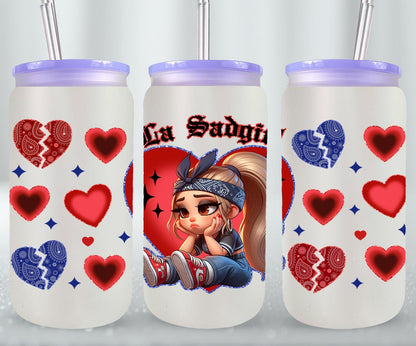 Las Sad Girl-10140 - glass can