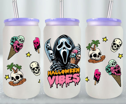 Halloween Vibes - glass can