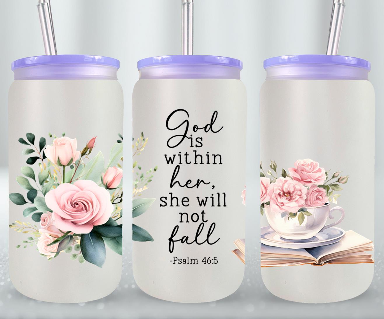 God Is Within Her-10204 - glass can