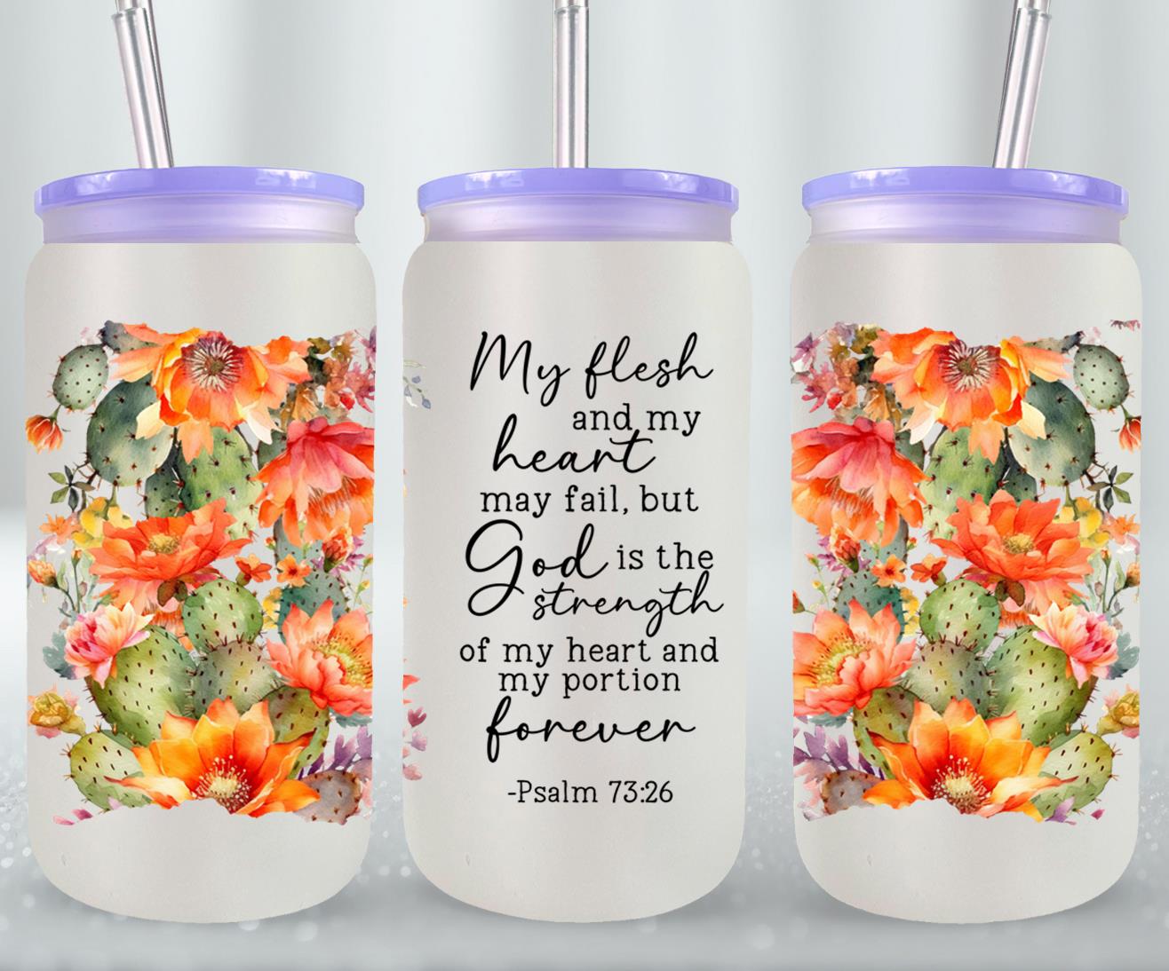 God Is My Strength-10201 - glass can