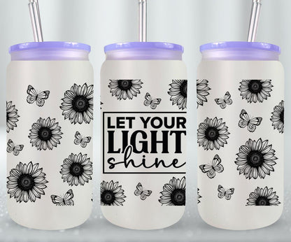 Let Your Light Shine - glass can