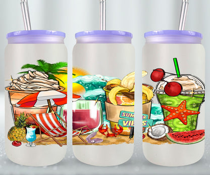 Summer Vibes Coffee Cups-10689 - glass can