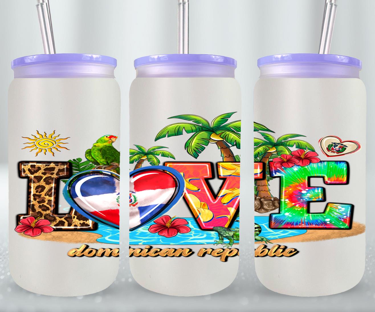 Love Dominican Republic-10240 - glass can