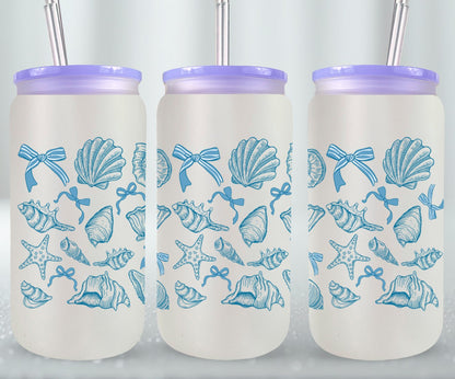 Coastal Sea Shells-10661 - glass can