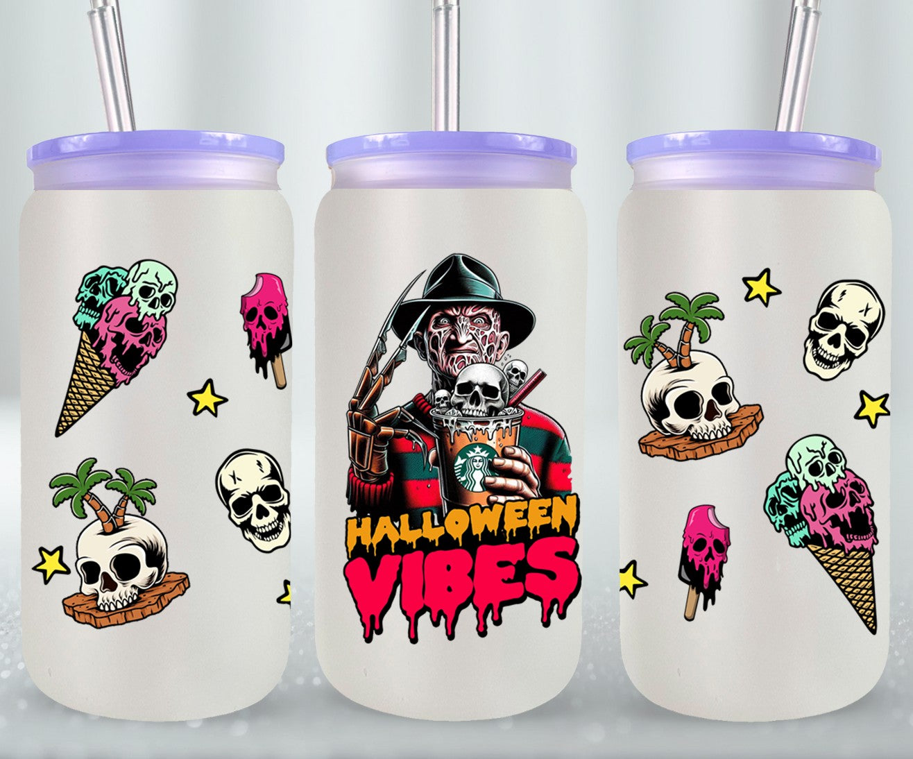 Halloween Vibesr-10748 - glass can