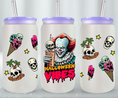 Halloween Vibes - glass can
