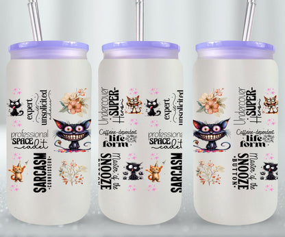 Sarcasm Connoisseur-9906 - glass can