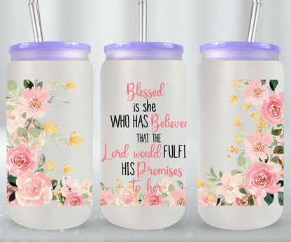 Blessed - glass can