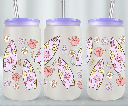 Hibiscos and Surfboard-10686 - glass can
