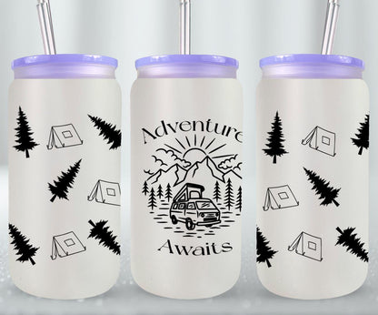 Adventure Camping - glass can