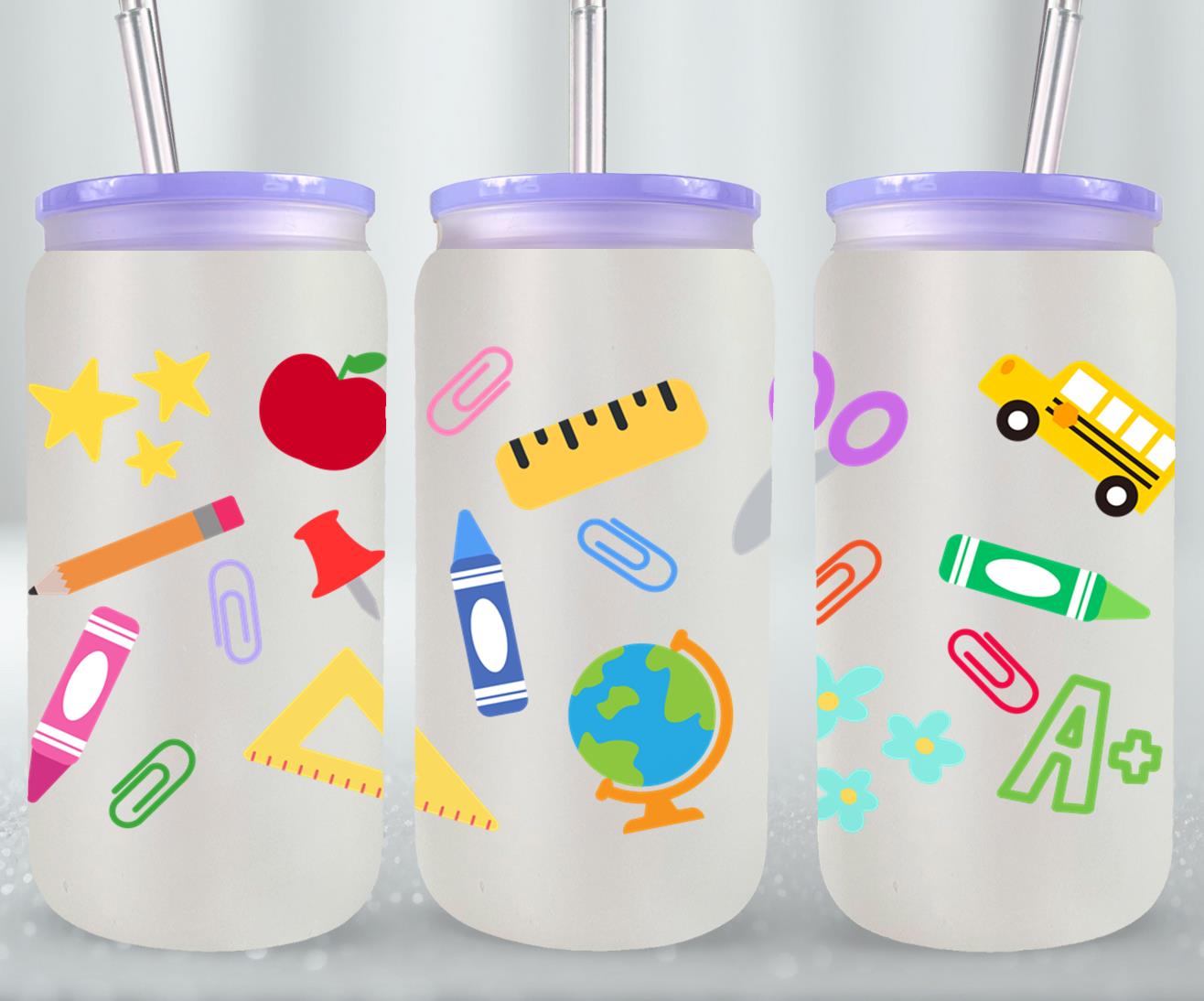 Back to School - glass can