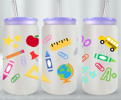 Back to School - glass can