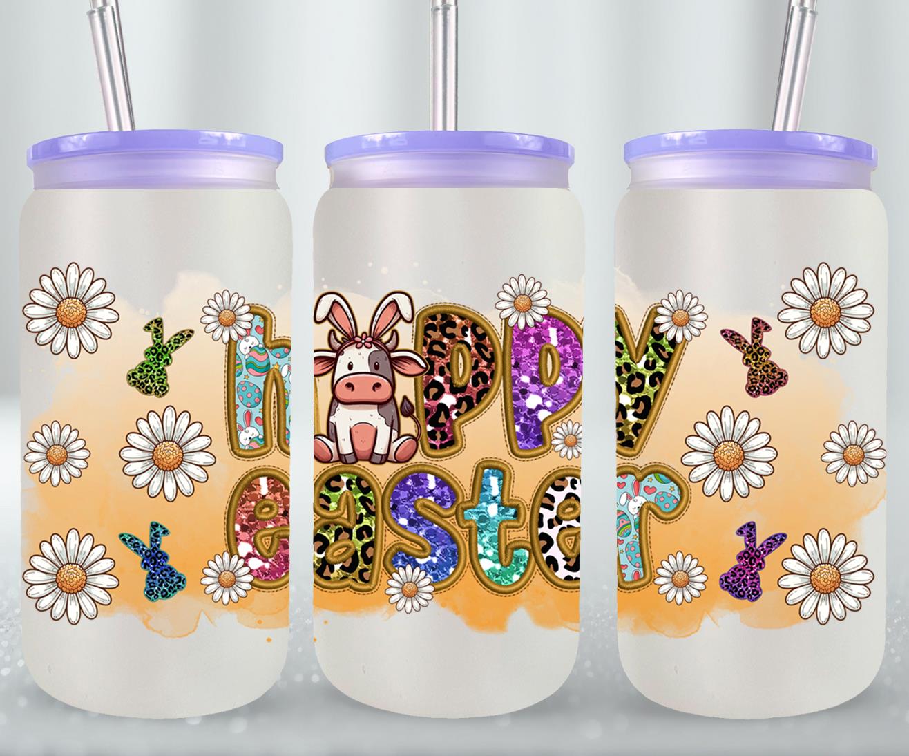 Cow Easter Day-10287 - glass can