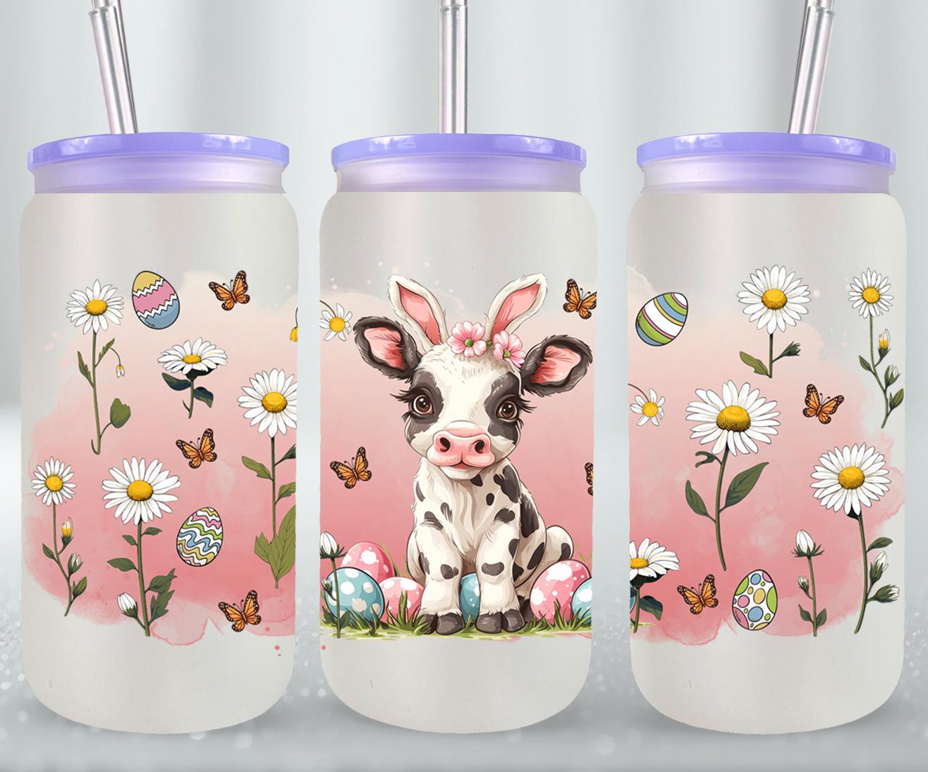 Cow Easter Day-10317 - glass can