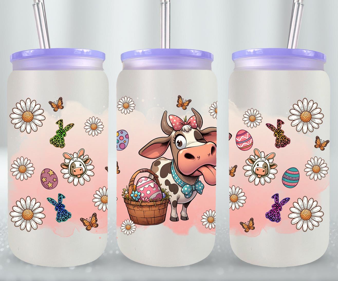 Cow Easter Day-10311 - glass can