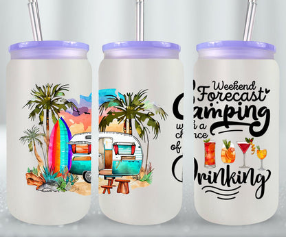 Adventure Camping - glass can