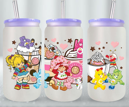 Cafecito y Chisme 80's Cartoons-10064 - glass can