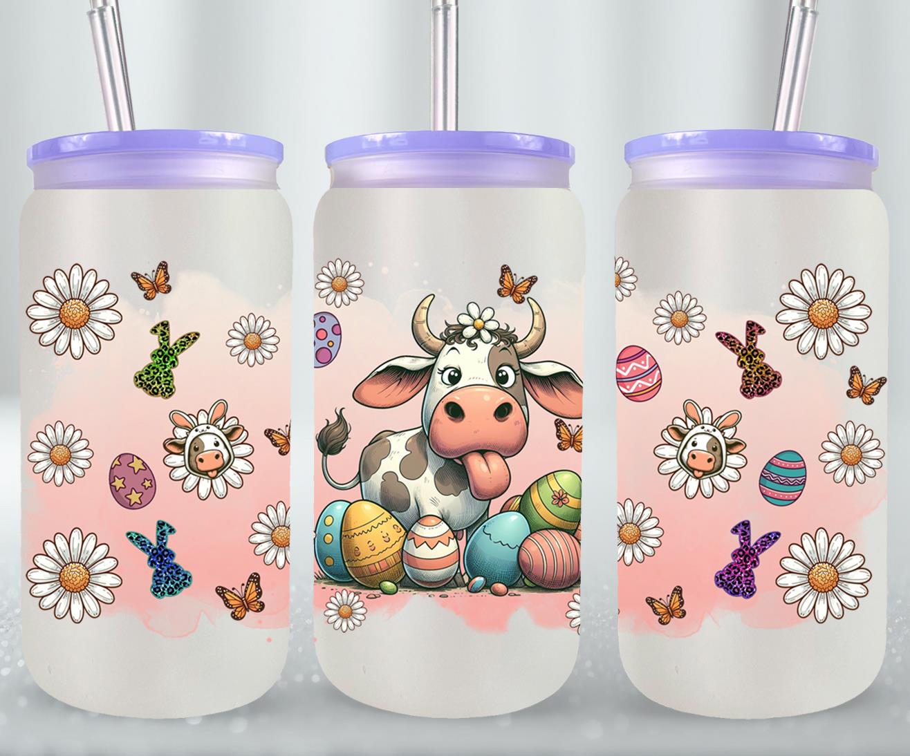 Cow Easter Day-10293 - glass can