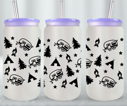 Adventure Camping - glass can