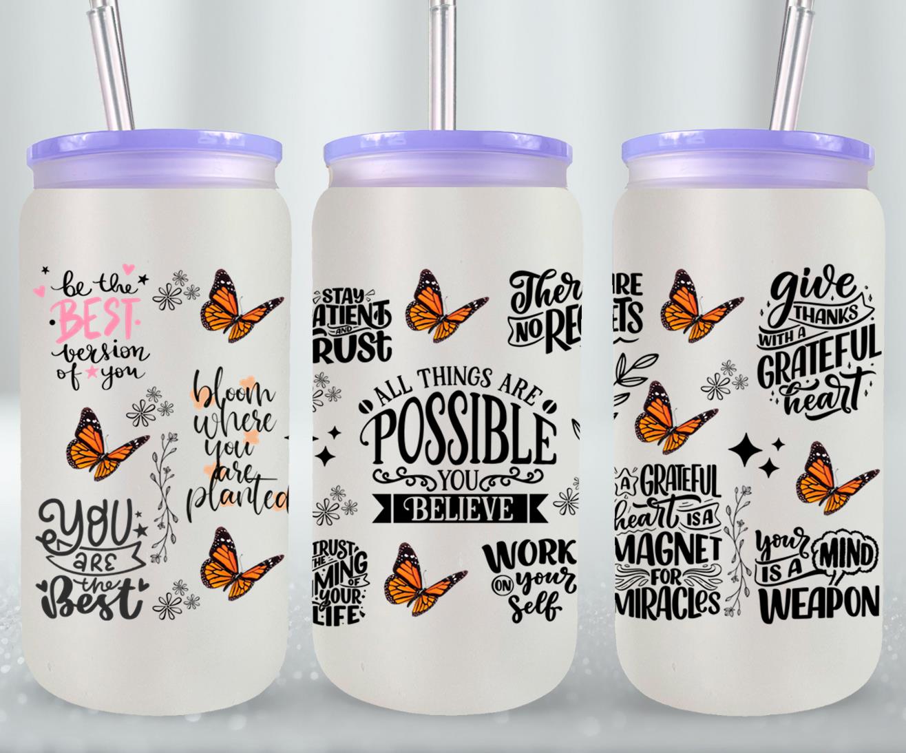 All Things Are Possible - glass can